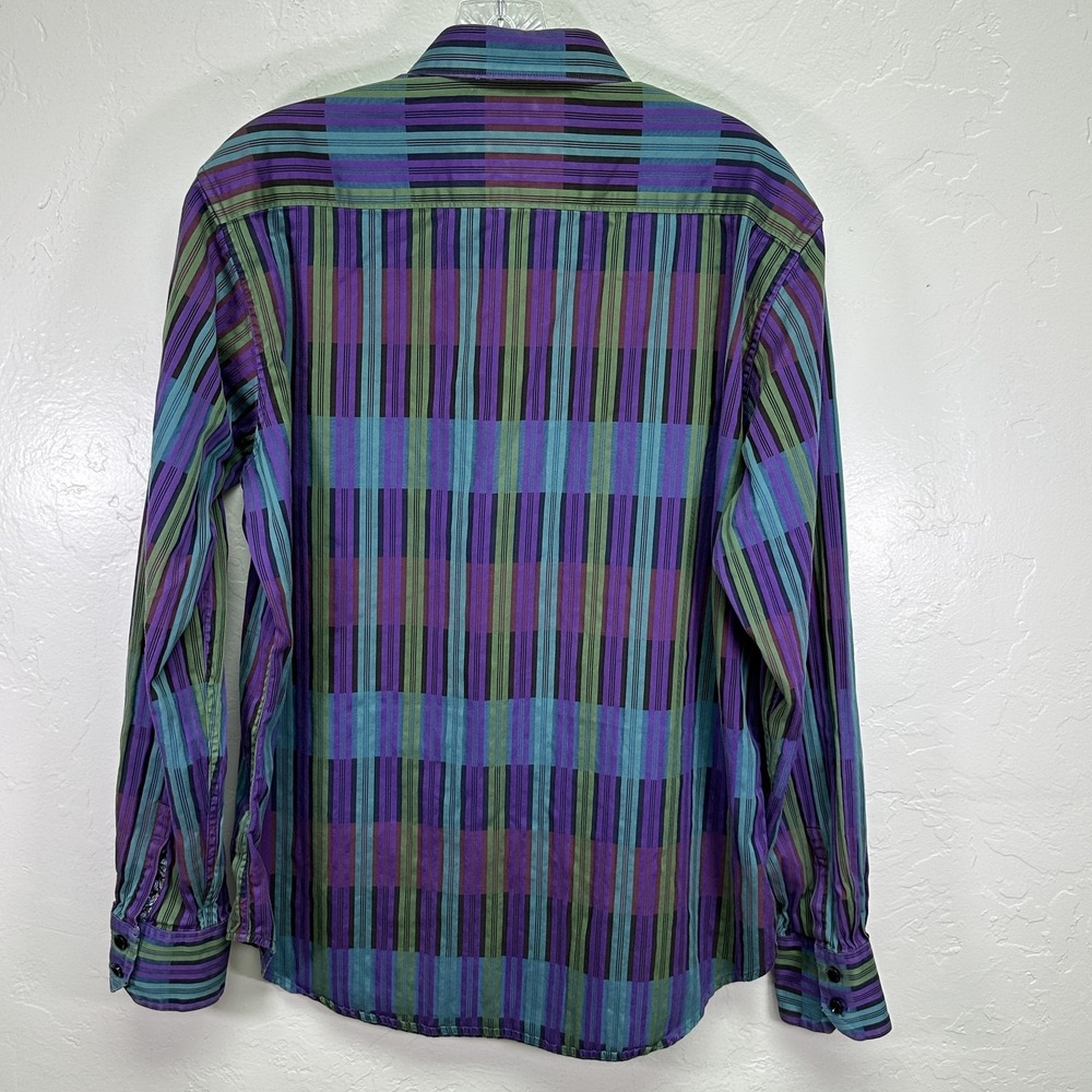 Robert Graham Shirt Mens Medium Classic Fit Striped Unique Dress Casual Button U - Picture 2 of 15